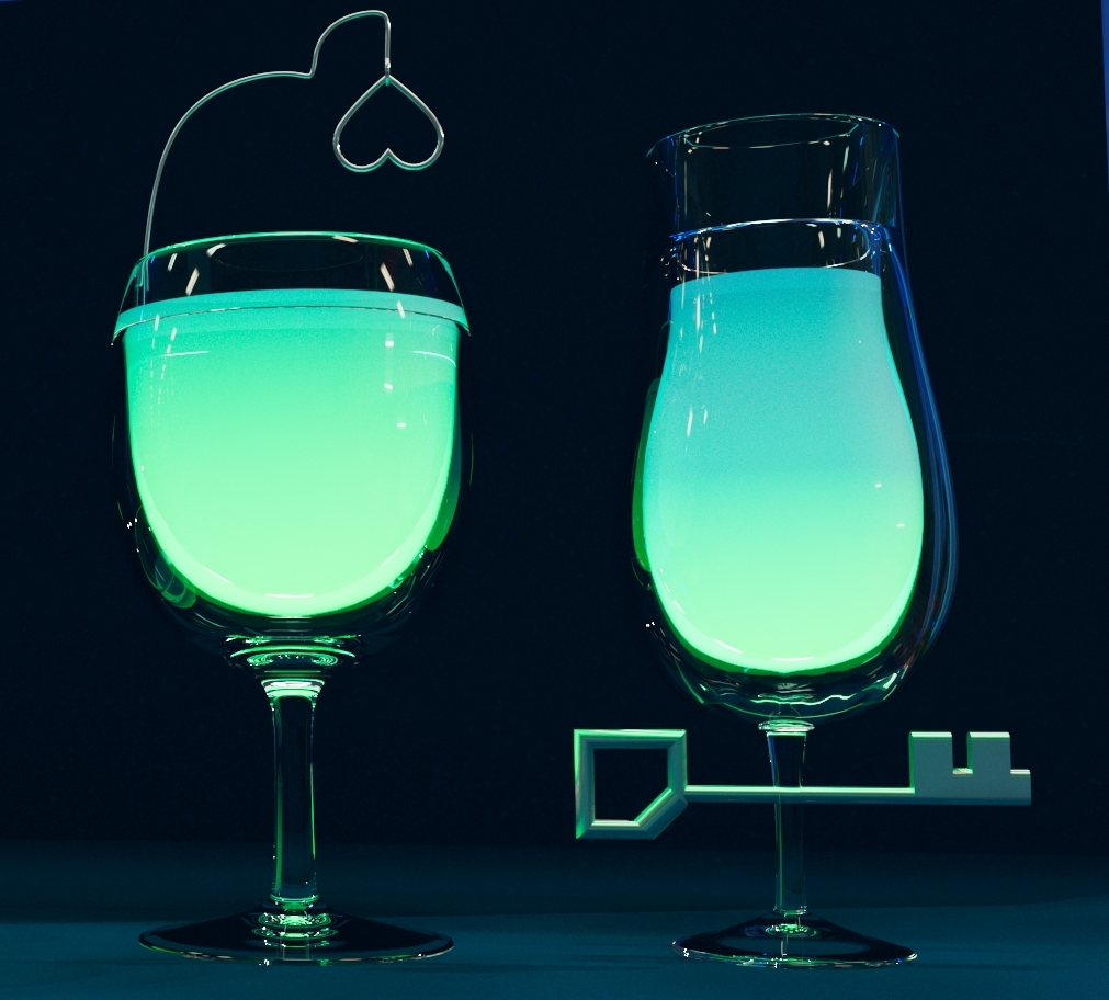 scutter_2's tweet image. Been trying to move from using 3DS to Maya, decided to recreate some drinks from VA-11 Hall-A @SukebanGames