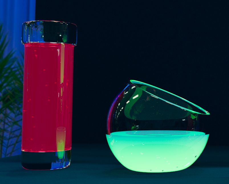 scutter_2's tweet image. Been trying to move from using 3DS to Maya, decided to recreate some drinks from VA-11 Hall-A @SukebanGames