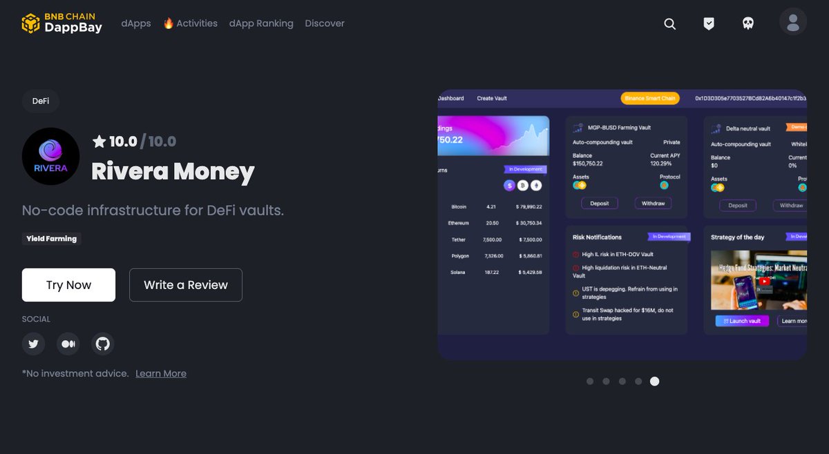 RavenMarkets's tweet photo. 📣 We are excited to announce that we have been listed on @DappBayBNB, which is a home for all dApps live on @BNBCHAIN 🚀

#BNB #BUIDL https://t.co/H9mqNkVSa7