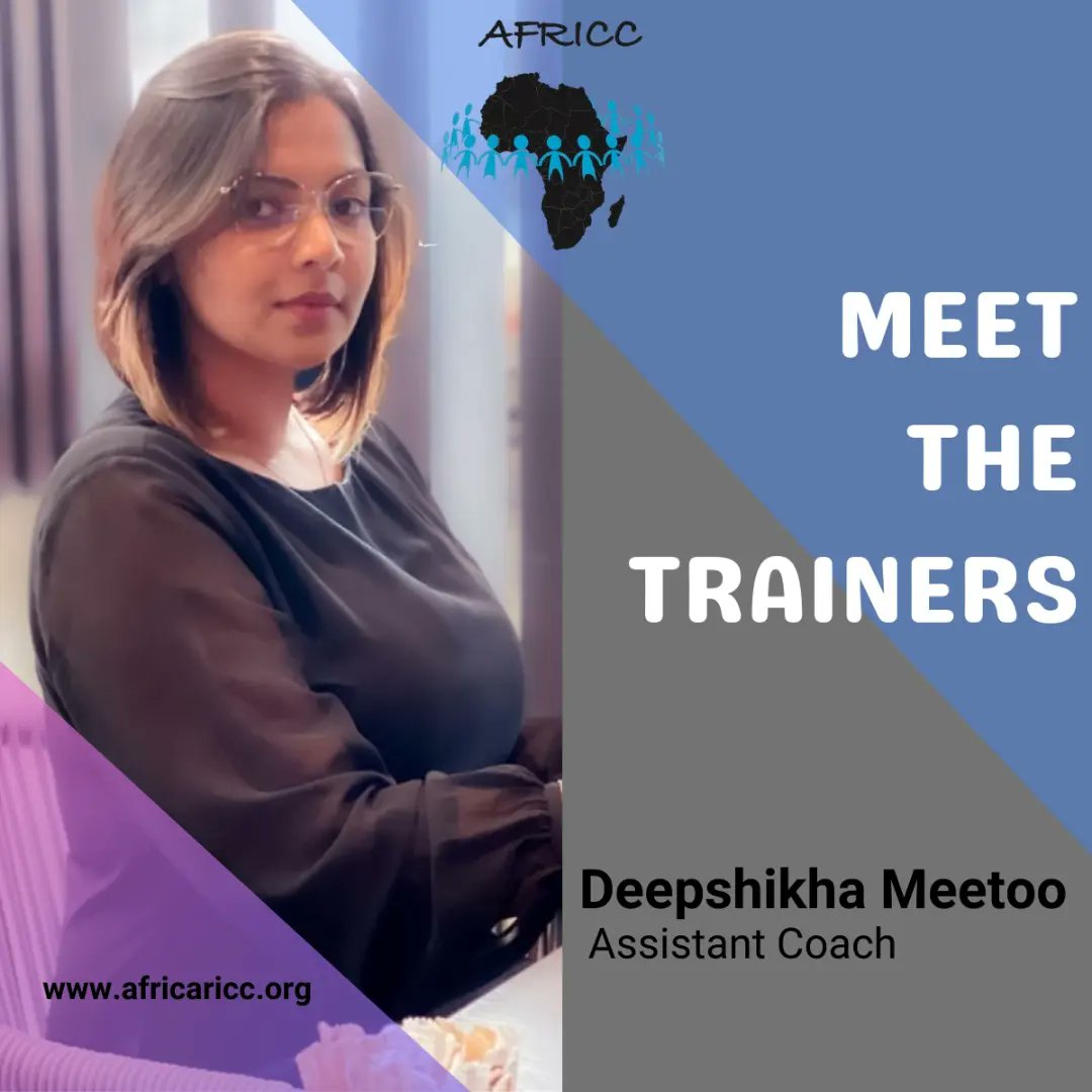africc_team's tweet photo. Deepshikha Meetoo (https://t.co/d31zsLZcaG, BSc) is an HRIS consultant. Former #africc participant in the #icc22 and first #africcteam vice-captain. https://t.co/83KypVk7EH