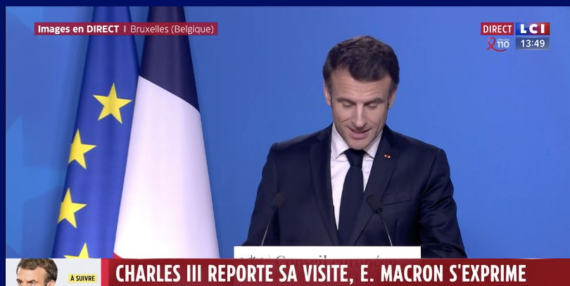 tcabarrus's tweet photo. #EmmanuelMacro, depuis #Bruxelles, insiste sur l'#accord européen en cours pour:
-livrer des munitions et missiles à l'#Ukraine et en acquérir par l'#AgenceEuropeennedeDefense;
-dénoncer les enlèvements d'#enfants vers la #Russie;
-accompagner la Moldavie face à la Russie https://t.co/i758ONAVc5