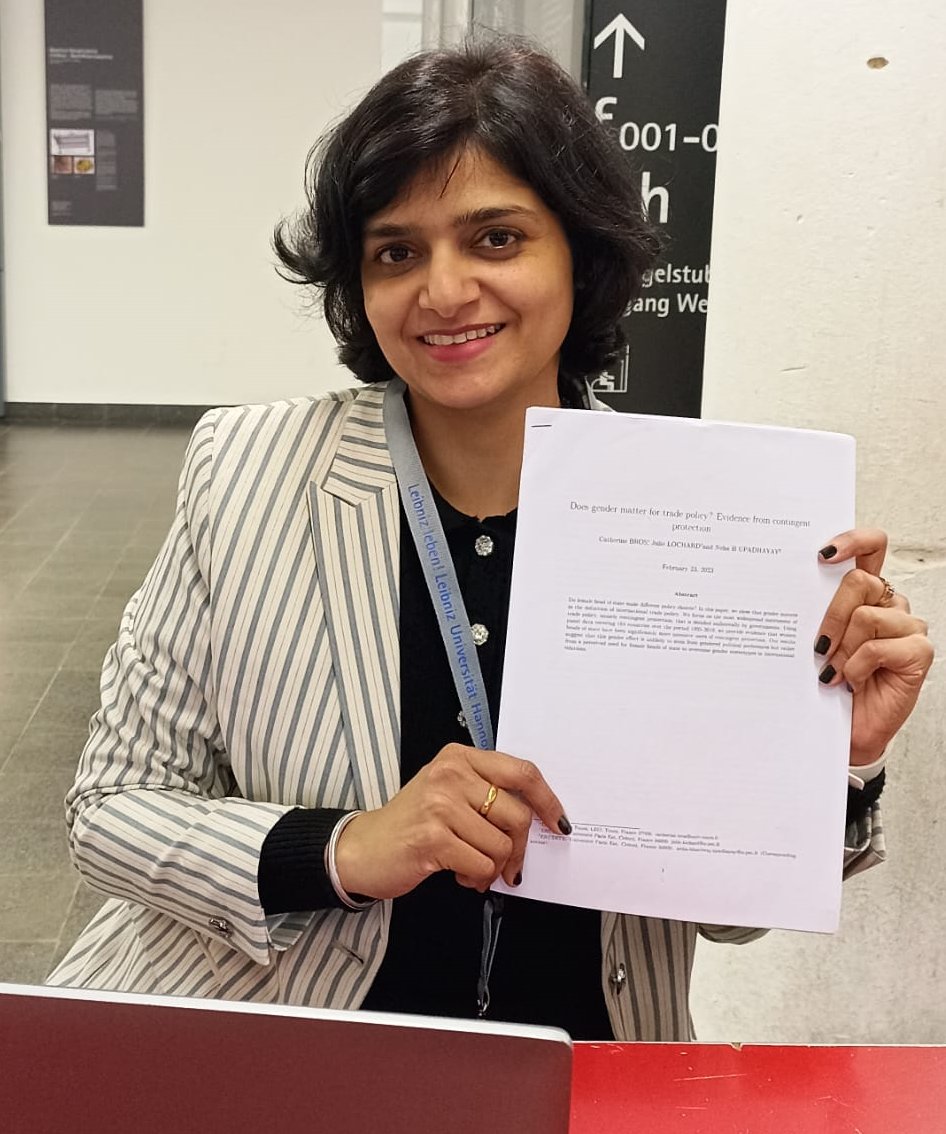 NehaFGZ's tweet photo. A stimulating discussion at the #epcs2023. In joint work with Julie Lochard and Catherine Bros, we discussed whether #gender matters for #tradepolicy at Leibniz Universität Hannover.
It has been a marathon of great papers on #publicpolicy #gender #trade #leadership #choice! https://t.co/jzi4aMjTjm