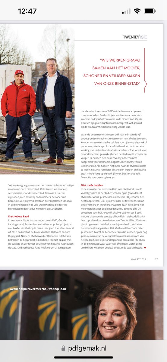 InzamelH's tweet photo. Leuk artikel over onze activiteiten in Enschede #enschede https://t.co/1P1nkR8iDM