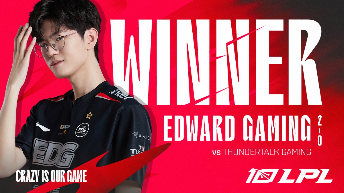 lplenglish's tweet photo. EDG are on another level!

They finish their regular split on 13W and 3L 🔥 https://t.co/CS3R0lebO6