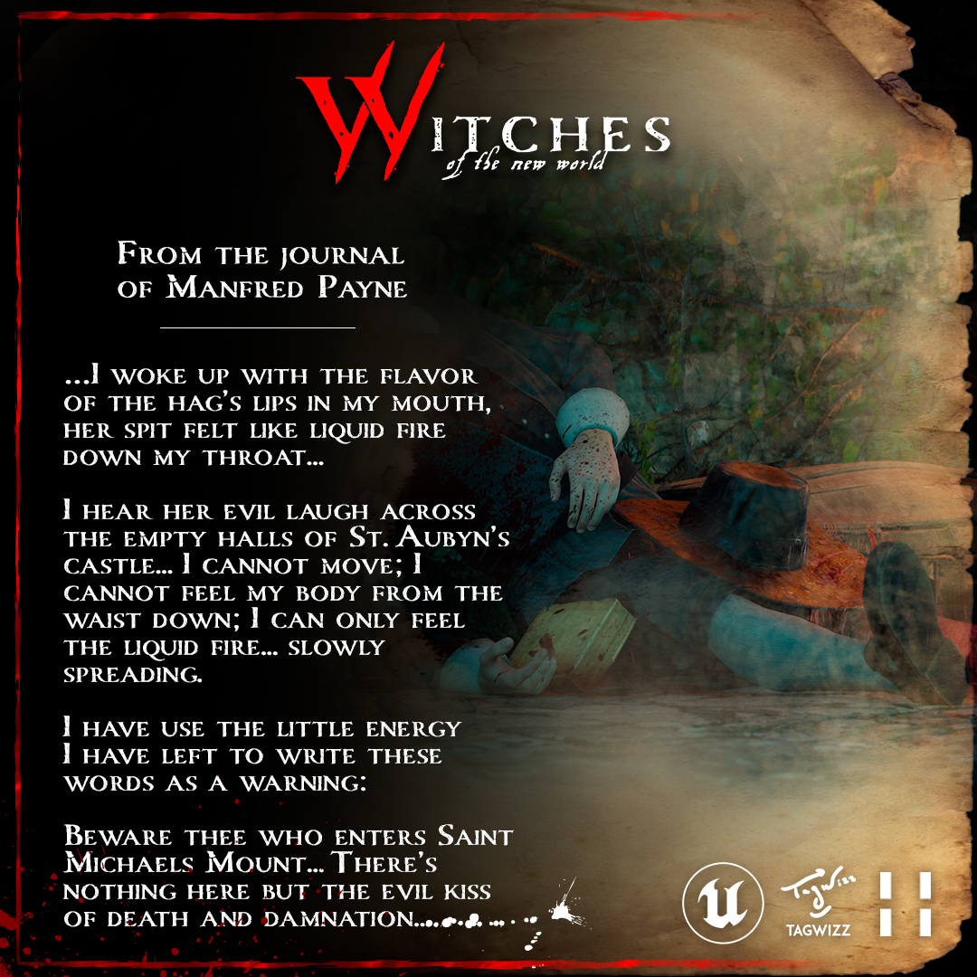 Poor Manfred fought to our bliss,
Sent the knight of old to the abyss,
But he was not expecting our mortal kiss,
His death was slow instead of swift,
The next hunter will find this gift,
The remains of Manfred near the cliff...

Manfred Payne's Journal - Part 2📖☠️

#witches