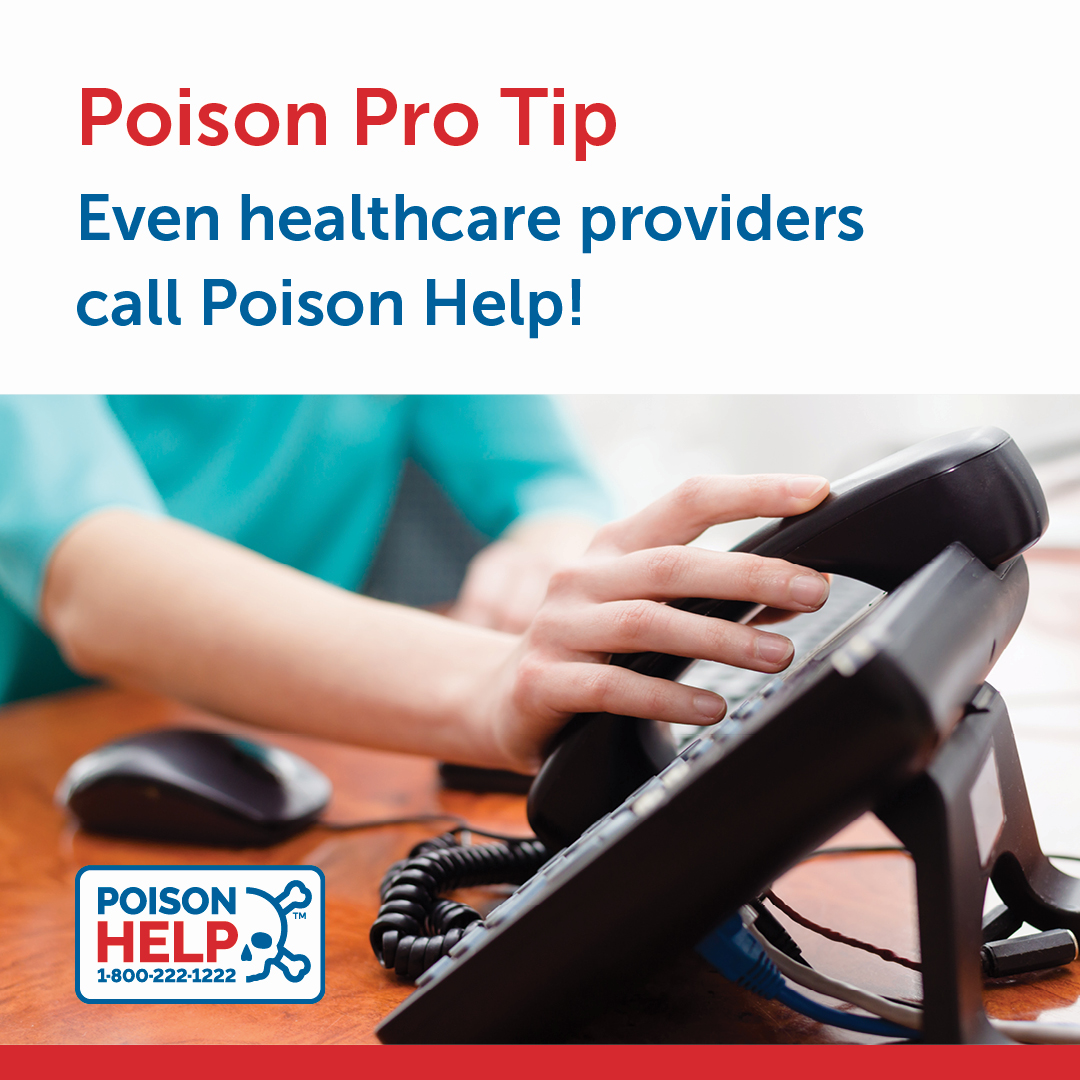 Did you know…healthcare providers call Poison Help when they need guidance?

That’s right. The #GeorgiaPoisonCenter is here for you, and all of the providers caring for you. When poison happens, they’re the go-to call, for you AND your healthcare provider: 1-800-222-1222. #NPPW