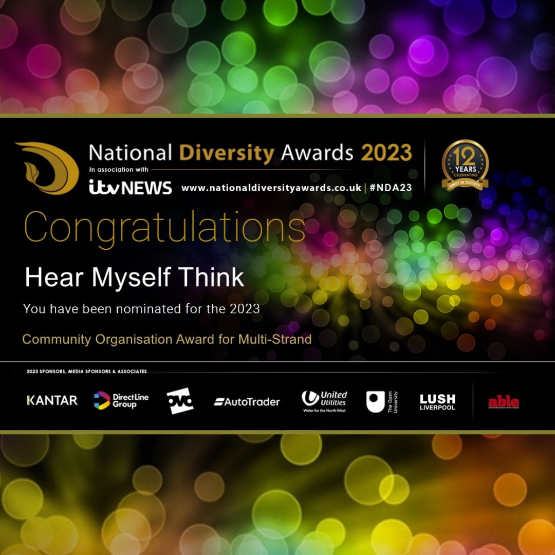 🎉 Fantastic Friday news! 🎉 
We’ve been nominated for the <a href="/ndawards/">National Diversity Awards</a>! Thank you <a href="/RichMixLondon/">Rich Mix</a> for the nomination! It’s testament to the talent, artistry &amp; hard work of the whole team in bringing HMT to life. 
Vote for us by following the link below!

nationaldiversityawards.co.uk/awards-2023/no…