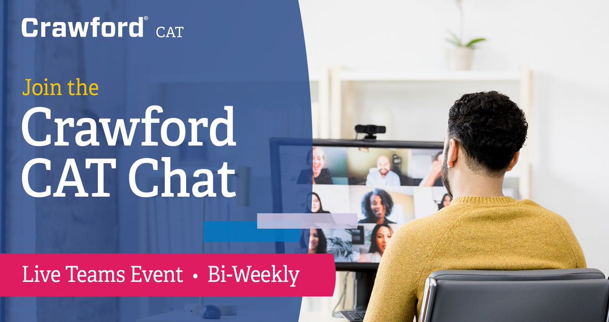 CrawfordCAT's tweet photo. Tune in to the Crawford CAT Chat! Today at 11AM CST / 12PM EST. Hear from leaders about upcoming news, training, and deployments! Join us here: https://t.co/Xskiw5a6Rl https://t.co/TmlBtXxswX