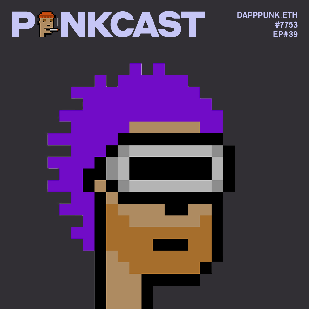 punkcastxyz's tweet photo. gm Purple Hair Punks! ๐ค๐
Episode 39: #Punk7753, @dapppunk, Founder, @light_artists
OUT NOW! Go! Go! Go!
๐
#PunkCast #Cryptopunks #4Atty #Earring #NormalBeard #VR #PurpleHair @cryptopunks https://t.co/jsnBu3bShW