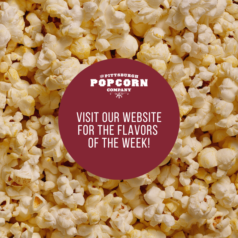 PghPopcorn's tweet photo. TGIF! New flavors of the week are here. Comment below with which flavor you are excited about this week. 

https://t.co/HJ8xRRHqpX https://t.co/D9sxW6qprP