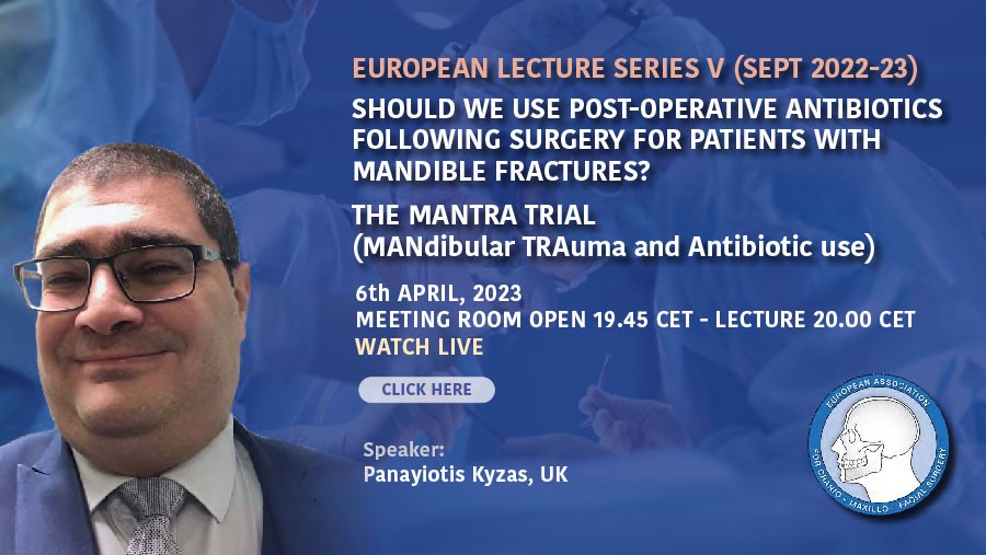 BAOMS (@baomsofficial) on Twitter photo Find out more about the MANdibular TRAuma and Antibiotic use (MANTRA) RCT | Webinar in April 6 2023. Register here:
attendee.gotowebinar.com/register/59413…
<a href="/PKyzas/">Panos Kyzas</a>, <a href="/SPOMFS1/">Satheesh Prabhu</a>
#omfs #trauma #antibiotics #research #RCT #webinar Find out more about the MANdibular TRAuma and Antibiotic use (MANTRA) RCT | Webinar in April 6 2023. Register here:
attendee.gotowebinar.com/register/59413…
<a href="/PKyzas/">Panos Kyzas</a>, <a href="/SPOMFS1/">Satheesh Prabhu</a>
#omfs #trauma #antibiotics #research #RCT #webinar
