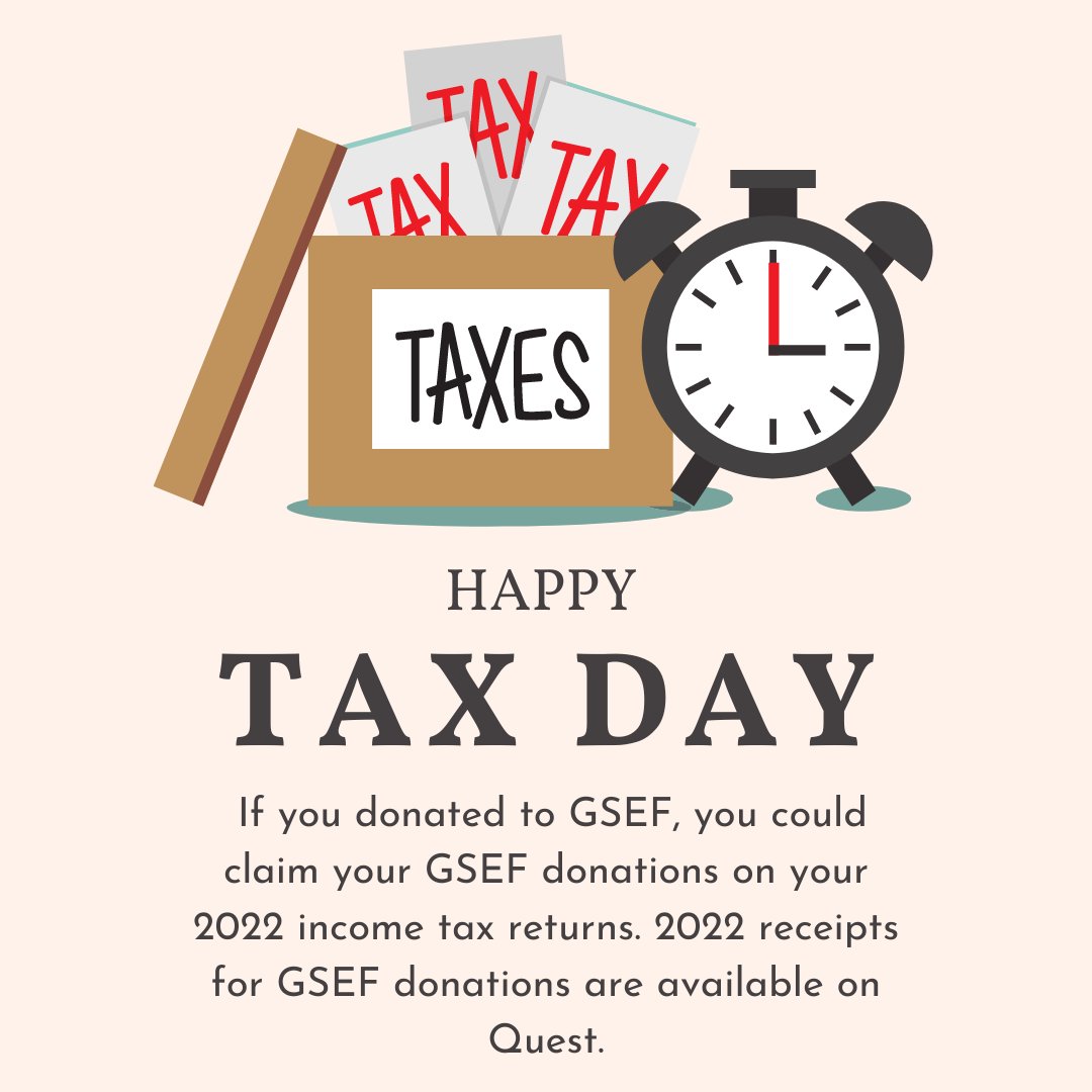 2022 receipts for GSEF donations are available on Quest. You can claim your GSEF donations on your 2022 tax return.