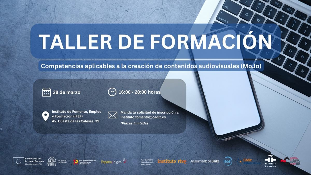 IFEF_cadiz's tweet photo. ‼️Aprende producción Audiovisual con tu móvil‼️
 
El #IFEF en colaboración con el @instituto_rtve
organizan un Taller  en el marco del Congreso Internacional de la Lengua Española.

@P_Recuperacion
@PERTE_Lengua
@Cadiz_es 
@AndaluciaFilm 

▶️https://t.co/2T4iRyqTaZ https://t.co/QrmAJNpM83