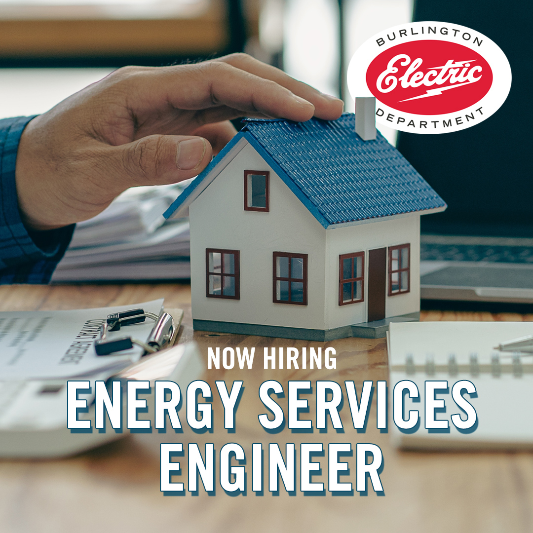 NOW HIRING - ENERGY SERVICES ENGINEER Advance Burlington's Net Zero Energy goals helping residential & small commercial customers identify opportunities to further energy efficiency and fossil fuel reductions. More details, incl salary at: governmentjobs.com/careers/burlin… #vtjobs #btv