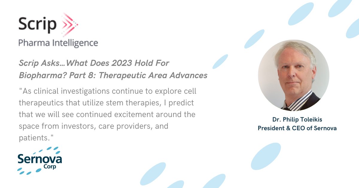Sernovabio's tweet photo. Our CEO, Dr. Philip Toleikis, was recently featured in @PharmaScrip’s #ScripAsks. Philip emphasizes the potential importance of ethically-sourced #stemcells in #celltherapy advancements for patients with diabetes, including #T1D. Read his commentary here: https://t.co/IJmxjjy4Oe https://t.co/ZDcCn4TWvf