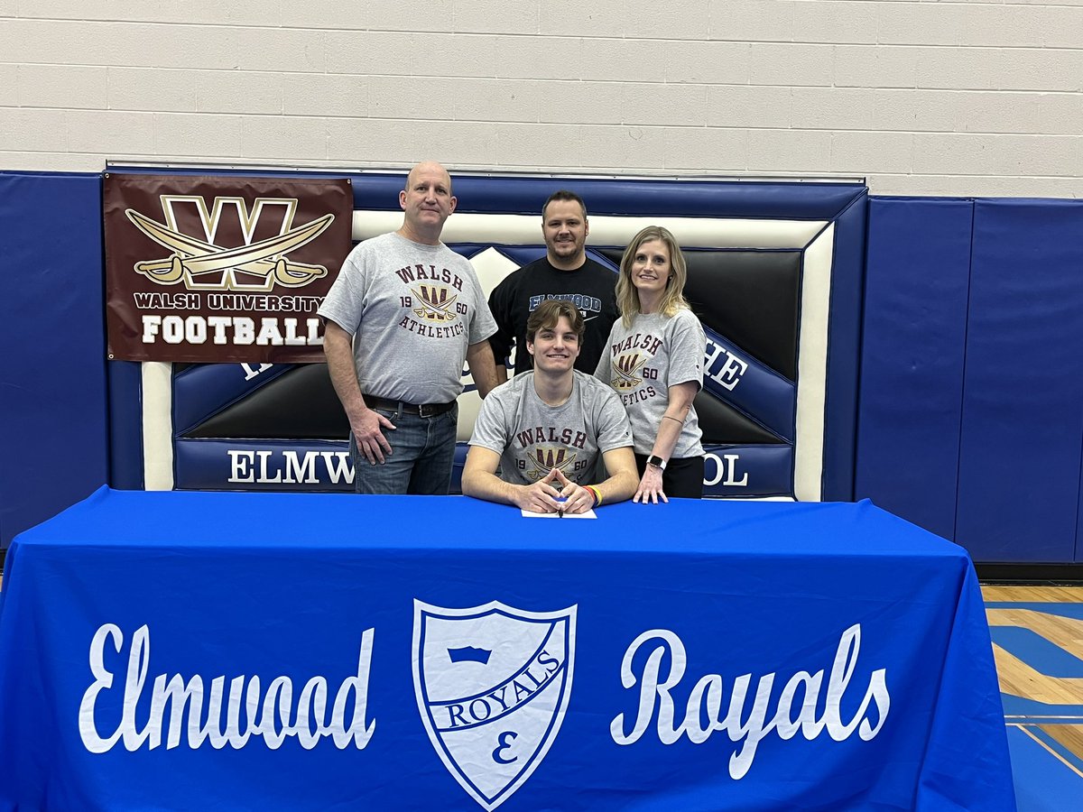 Congratulations Hayden Wickard on signing to play Football and continuing your education at Walsh University! #goroyals #WeAreElmwood #ElmwoodTough <a href="/ElmwoodFootball/">Elmwood Football</a> <a href="/WalshUFootball/">Walsh Football</a>