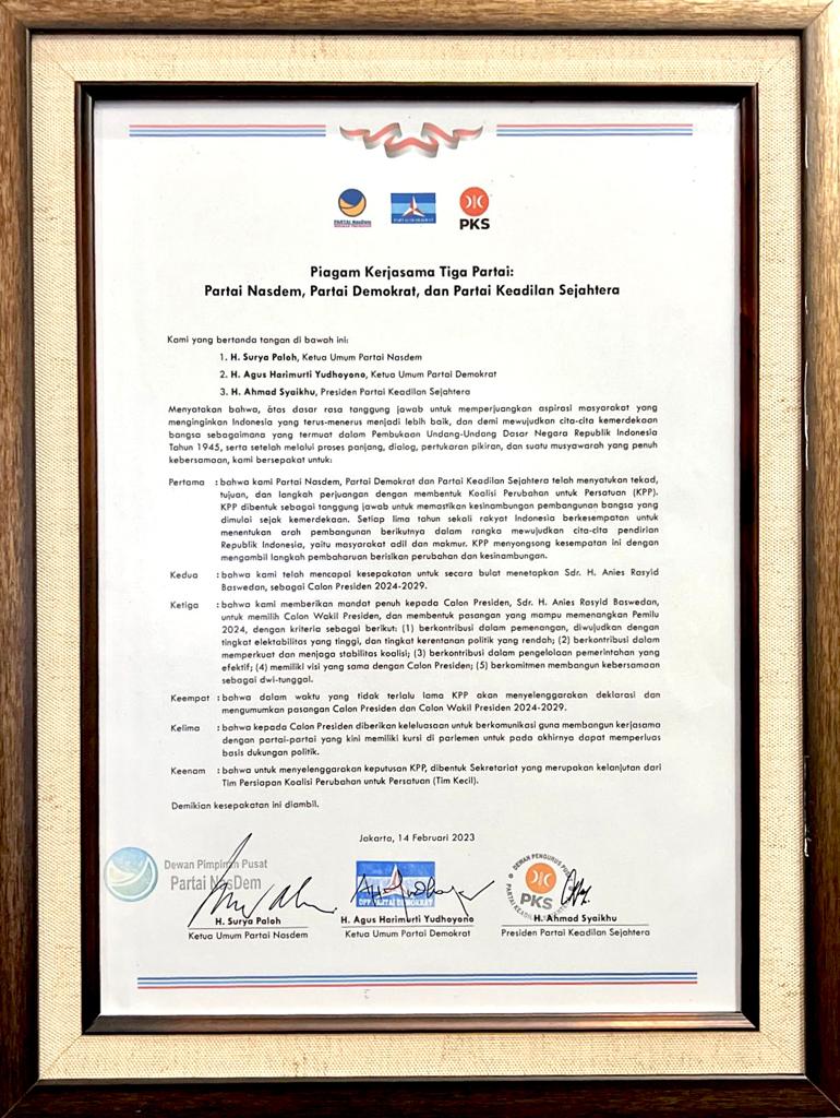 bundaellycenter's tweet photo. Koalisi Perubahan untuk Perbaikan Indonesia Tahun 2024

@PDemokrat 
@AgusYudhoyono 
@teukuriefky_1 
@PDemokratjkt 
@RAMujiyono 
@alimuhsuharli 
@VikePonto 
@RachmatAriyanto 
@FaisalLuba 
@DemokratJaktim 
@MumuAlhamid 
@elly_2404 https://t.co/1nB7IZAgPU