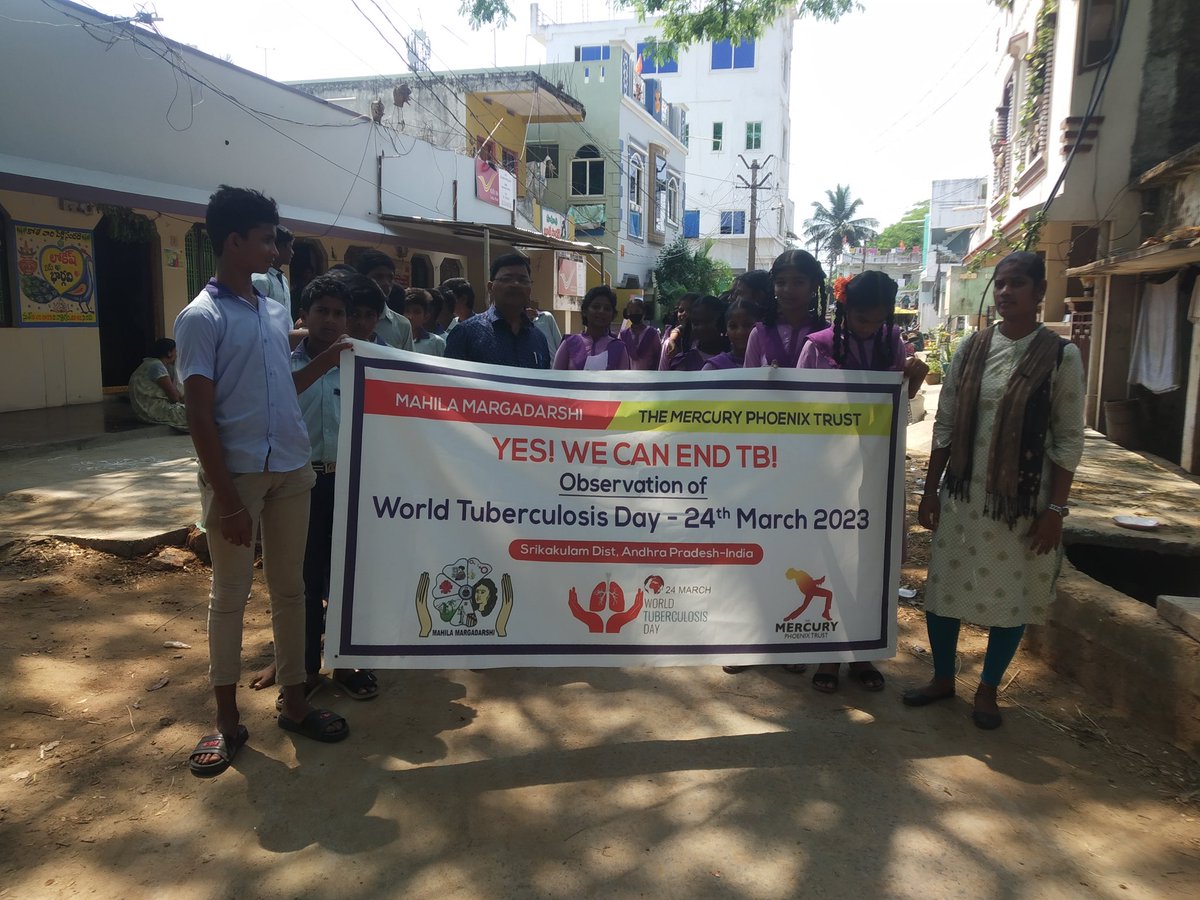 MMargadarshi's tweet photo. Observation of World TB Day with children of vulnerable rural communities, conducted rally, create awareness of TB symptoms to observe their parents
#yeswecanendtb #worldtbday #worldtbday2023 #endtb #health #mercuryphoenixtrust #tmpt #mahilamargadarshi #srikakulam #india #London https://t.co/QHlIBN9TqK