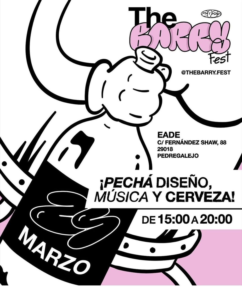 Hoy culminamos la Semana del #Diseño y la #Publicidad con The Barry Fest en <a href="/EadeUniversidad/">EADE</a> . Os animo a hacernos una visita y divertiros con nosotros, porque los estudiantes se lo han currado muchísimo 😊 Cartel realizado por 3°de Diseño Gráfico