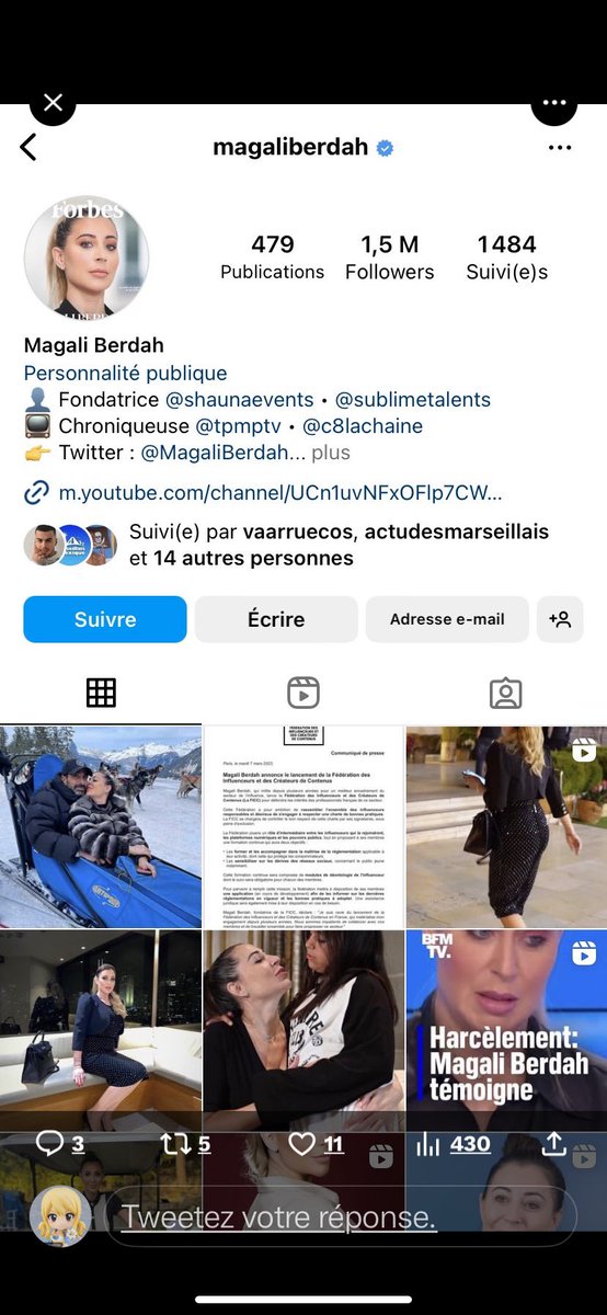 A gauche : un compte Instagram 😇 qui dénonce les dérives et infractions des influenceurs 
A droite : un compte Instagram 😈 qui a commis des dérives avec des influenceurs 
@MetaFrance #OnAttend #Soutienbooba