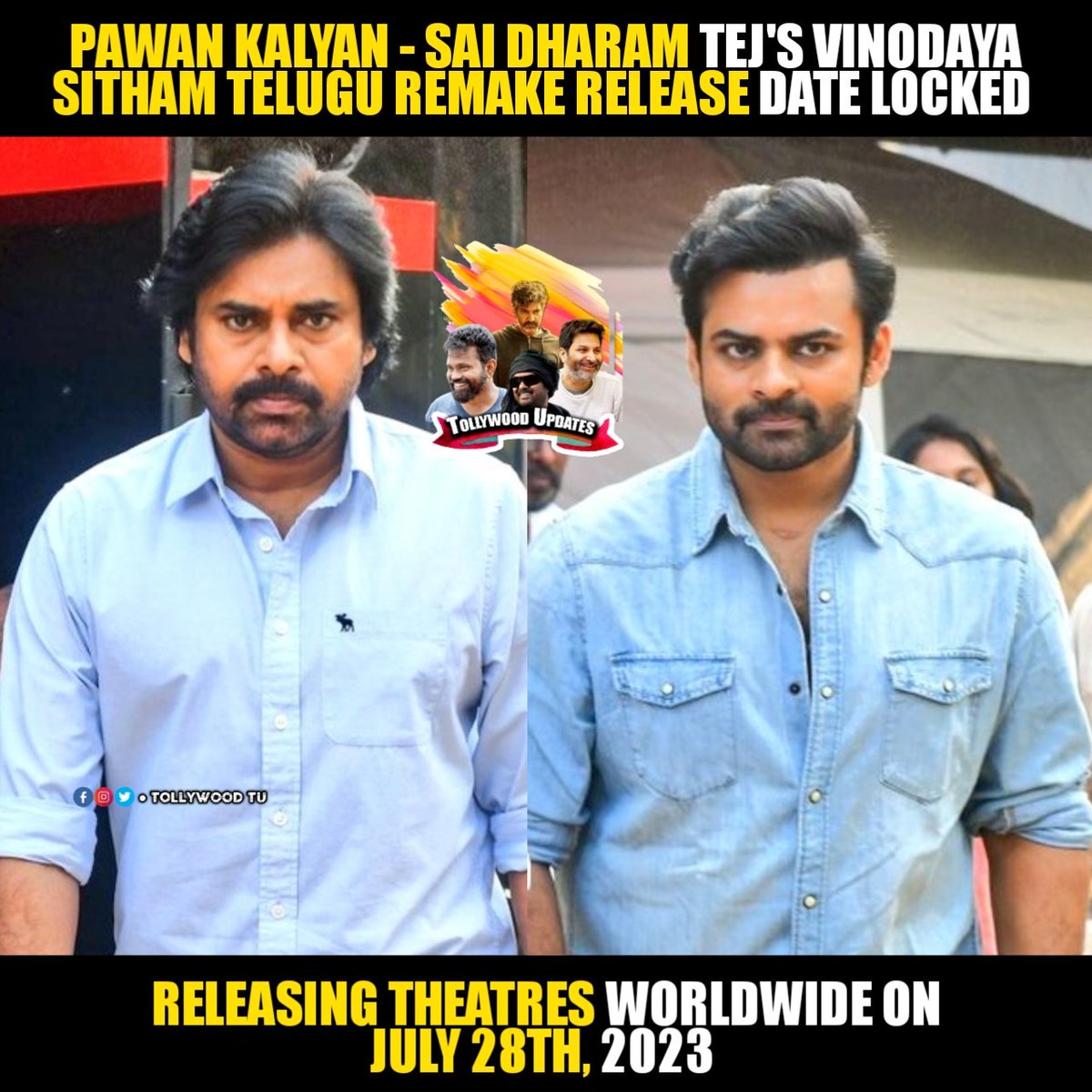 #PSPK28 releasing on July 28th, 2023.

#PKSDT #PawanKalyan #SaiDharamTej #Samuthrakani #Trivikram