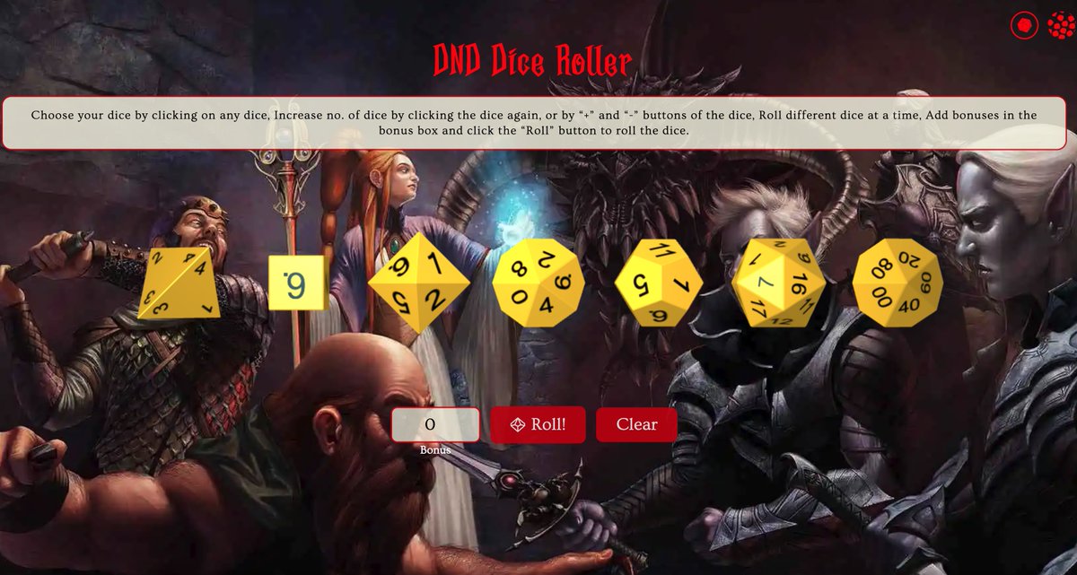 dnddiceroller0's tweet photo. DnD Dice Roller for the role-playing games.
https://t.co/JrrDoZX8Bv https://t.co/oBDcxrLJrQ