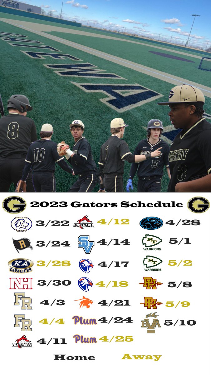 _GatorsBaseball's tweet image. Gateway Gators 2023 Baseball Schedule