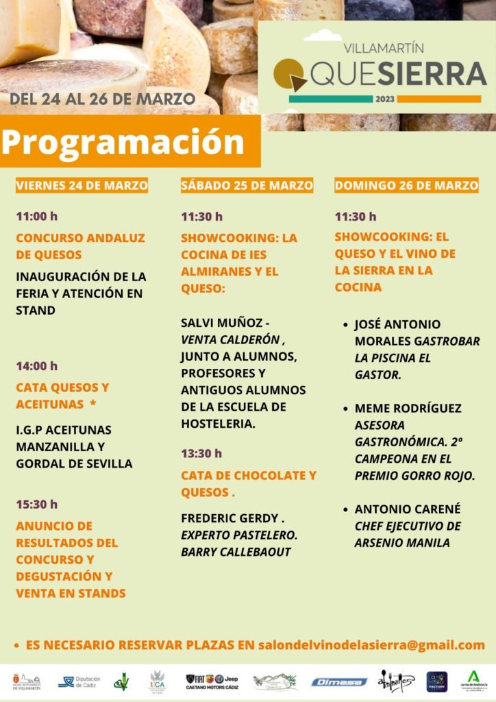 GDR_SierraCadiz's tweet photo. #Exposierra y #Quesierra en #Villamartín #SierradeCádiz
#SierrActiva
24 al 26 de marzo.
Incluye la Feria de Productores de Queso de la Sierra de Cádiz y el Concurso Andaluz de Quesos, por primera vez en Andalucía se seleccionará la Mejor Quesería andaluza.
https://t.co/oEvc2v6BAG https://t.co/7PuSGRafbE