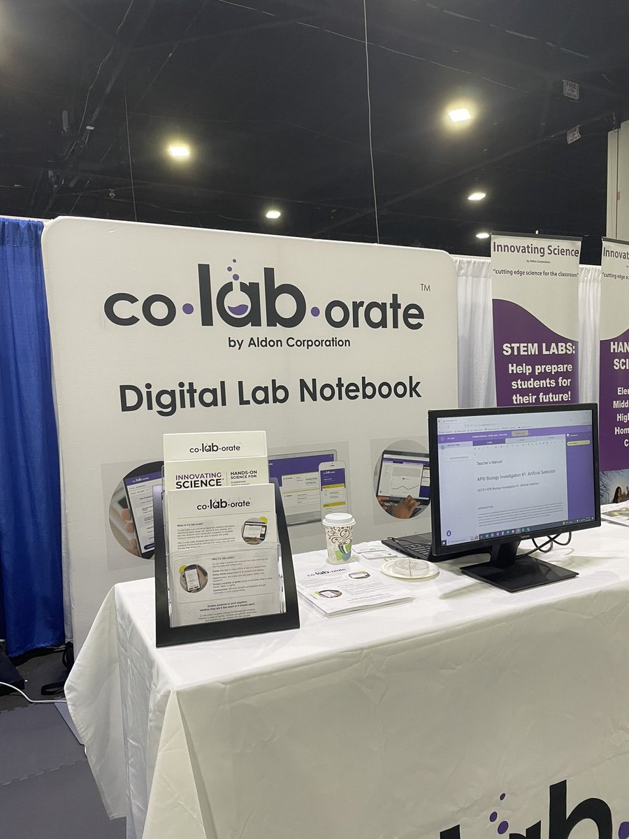 Aldonchem's tweet photo. See us at Booth 1503 and see how are digital lab notebook can help your hands on science labs can be more successful.  @experiencesci #STEM #handsonscience https://t.co/gAjmRmxmau