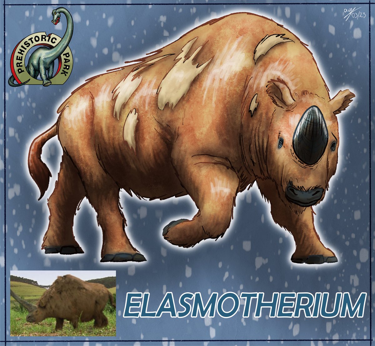 ARGAtheropodfan's tweet image. Day 5! Elasmotherium!

Now with 80% less horn included! And that concludes the second episode!

I'll be taking a weekend break to finish up the rest of the pieces. I'll continue on monday with the third.

Enjoy and stay tuned!

#art #procreate #paleoart