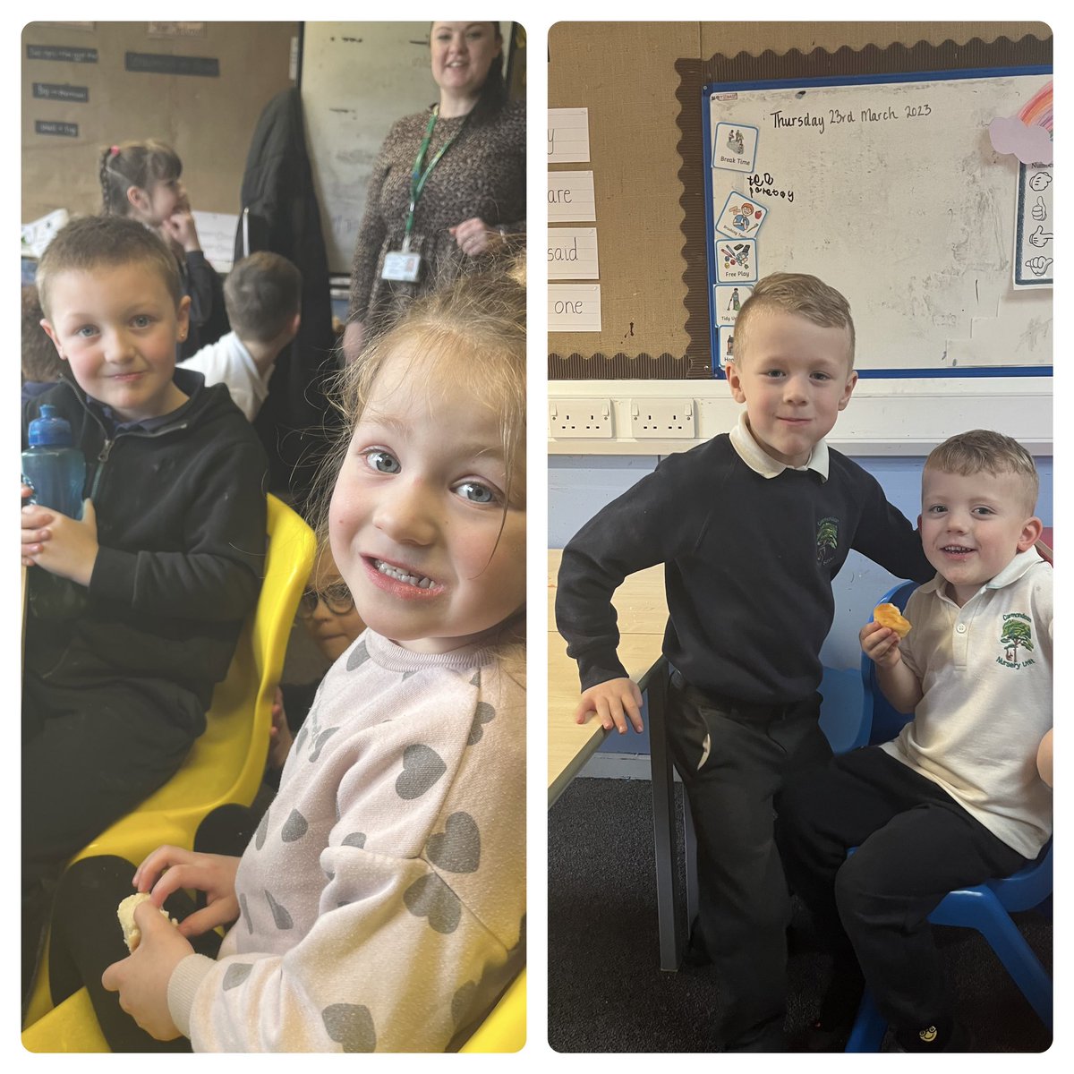 Primary 2 had lots of fun today at our 1920s themed tea party! We served our homemade bread and butter, cakes and juice. We even had some extra guests who enjoyed the sweet treats!