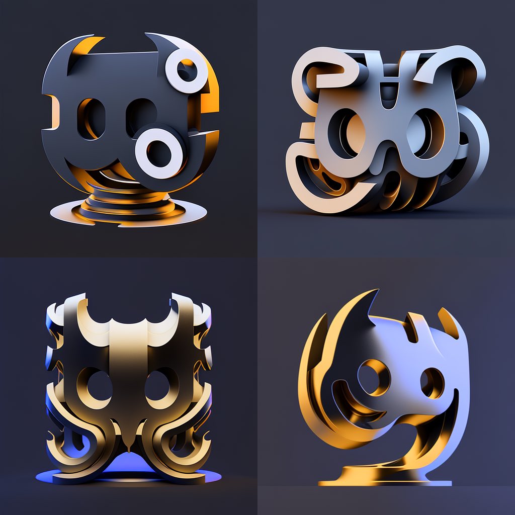 GraphicGarage3's tweet photo. The discord logo created as a sculpture using #midjourney #ai https://t.co/2i8YCAQdkE