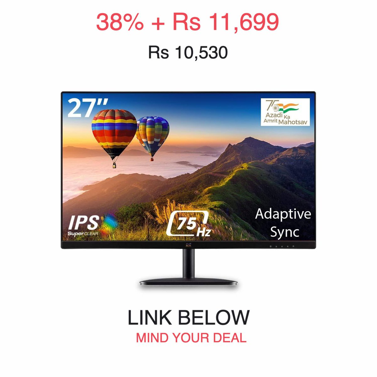 MindYourDeal's tweet photo. Rs 10,530 (38% off + Rs 1169 bank discount) on ViewSonic VA2732-MH 1920 x 1080 Pixels Full HD IPS Monitor, 27 inches
Amazon Deal (Affiliate)- https://t.co/UPfvBlF84T

#offer #discount #pc #compuer #monitor #desktop #gamingpc #gaming #work #student #office #follow #mindyourdeal https://t.co/2hOh8gvD6D