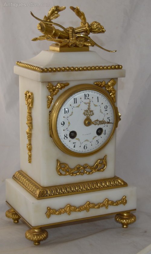 For sale on Antiques Atlas This White Marble and Ormolu Mantel Clock antiques-atlas.com/antique/white_… #antiques From Kembery Antique Clocks Ltd @KDClocks #ormolumantelclock #mantelclock #frenchantiques