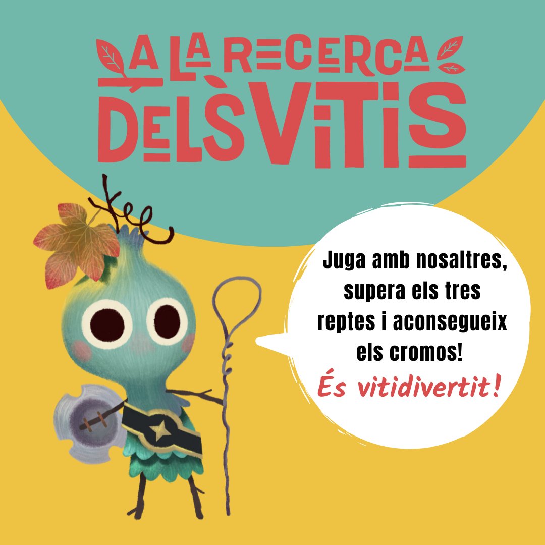 TSantSadurni's tweet photo. 🔎A LA RECERCA DELS VITIS
Estrenem un joc per descobrir el #Penedes #enfamilia🧒👧
🕵️♀️Uniu-vos al Club dels Petits Exploradors. Visiteu els 12 pobles on s'han perdut els nostres estimats Vitis, escanegeu el codi QR i... que comenci l'aventura!
#penedesturisme #ambnens #elsvitis https://t.co/7fIJ3MIxz9
