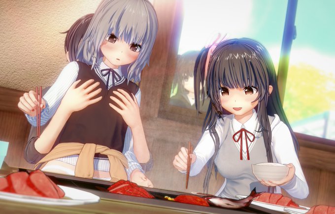 普段からワタクシを守ってくれている美咲と和香にお礼の意味を込めて焼肉!🥩🤪

二人とも何気に大食いなのでたくさん食べます!🍚🍚🥩

あと席が2席しか空いてなかったから…この座り方はしょうがないよね!🤪💕 