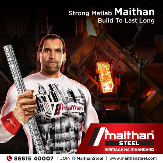MaithanSteel's tweet photo. Strong matlab #Maithan, build to #LastLong
#MaithanSteel #NirmaanKaMaandand https://t.co/aKPt4IaGNp
