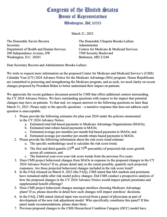 RepTenney's tweet photo. I joined my @WaysandMeansGOP colleagues in sending a letter to the Biden Admin to demand they protect Medicare Advantage for American seniors across the nation. 

Under no circumstances will Republicans cut Medicare and Social Security. https://t.co/XmKnV76Amh