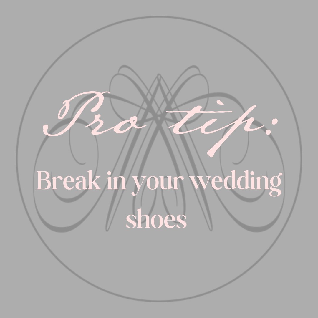 MaryBethBoehm's tweet photo. Make sure to break in your beautiful wedding shoes to avoid achy feet on your special day.  Wear them around your bedroom for 10 minutes at a time to avoid blisters. If you want to increase the expansion of your shoes, try wearing thick socks as you break them in.
#protip #detail https://t.co/bbxvpId6bw