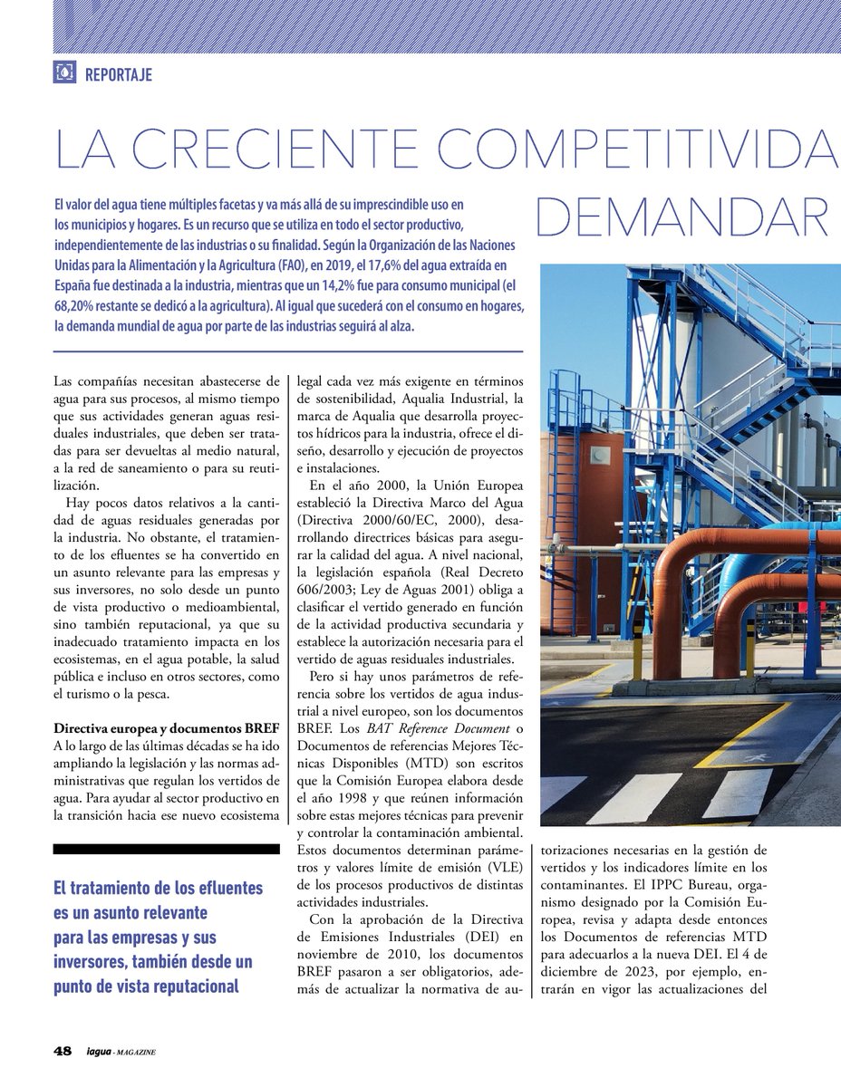 iAgua's tweet image. 💧  La marca de @aqualia para el agua industrial ofrece soluciones de vanguardia aplicadas al tratamiento de #aguas para el sector secundario. 

Conócela en este reportaje incluido en #iAguaMagazine43 👇.
iagua.es/noticias/aqual…