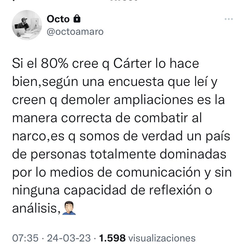 claudionarea's tweet photo. Octavio dando en el clavo https://t.co/nZ7IJyLZDo
