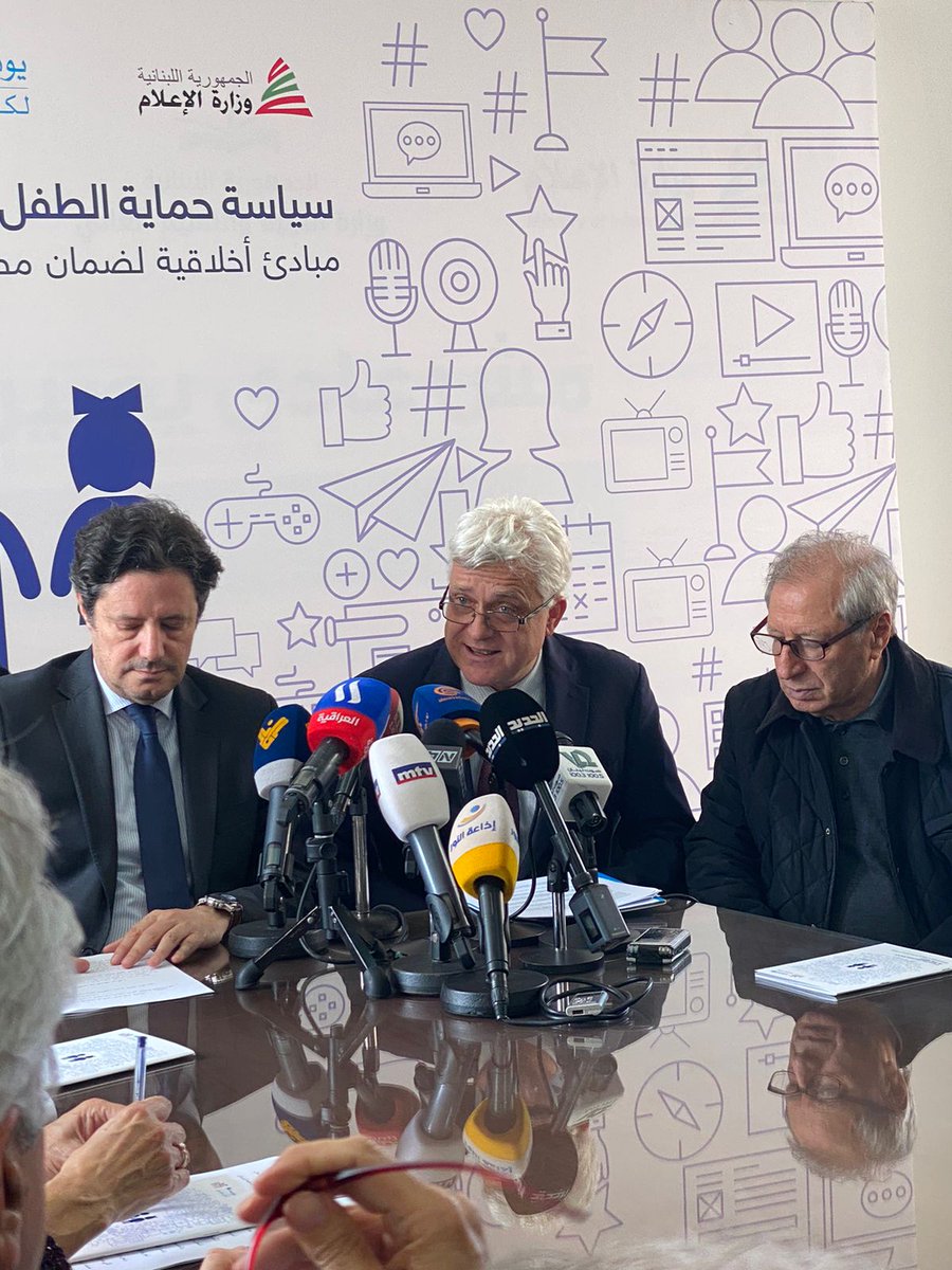 UNICEFLebanon's tweet photo. Today marks an important day for #ChildrensRights.

UNICEF partners with @MinistryInfoLB and @KAFALebanon to promote children’s rights through the #Media. Our goal is to: 

➡️Protect their best interests 
➡️Promote good practices 
➡️ Advocate for child rights https://t.co/fqb2nMMcZi
