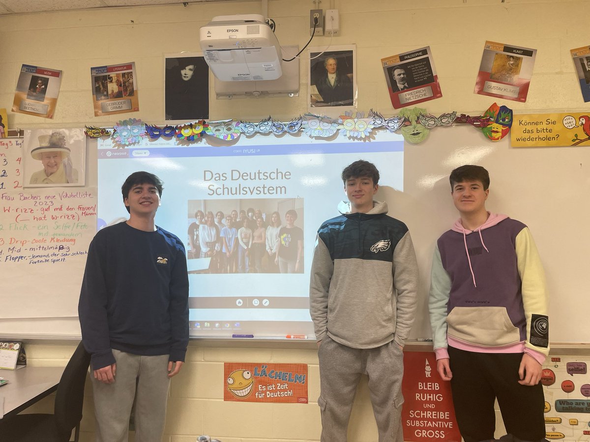 Frau Bacher (@frau_bacher) on Twitter photo AP German students Ryan, Kenny, and Chase helped us take a deeper dive into the German school system by teaching the class with @Nearpod. Their lesson was interactive and questions were challenging and thought- provoking! Great AP-prep! #WTHSFamily <a href="/HerrAndersonWT/">Principal Anderson</a> AP German students Ryan, Kenny, and Chase helped us take a deeper dive into the German school system by teaching the class with @Nearpod. Their lesson was interactive and questions were challenging and thought- provoking! Great AP-prep! #WTHSFamily <a href="/HerrAndersonWT/">Principal Anderson</a>