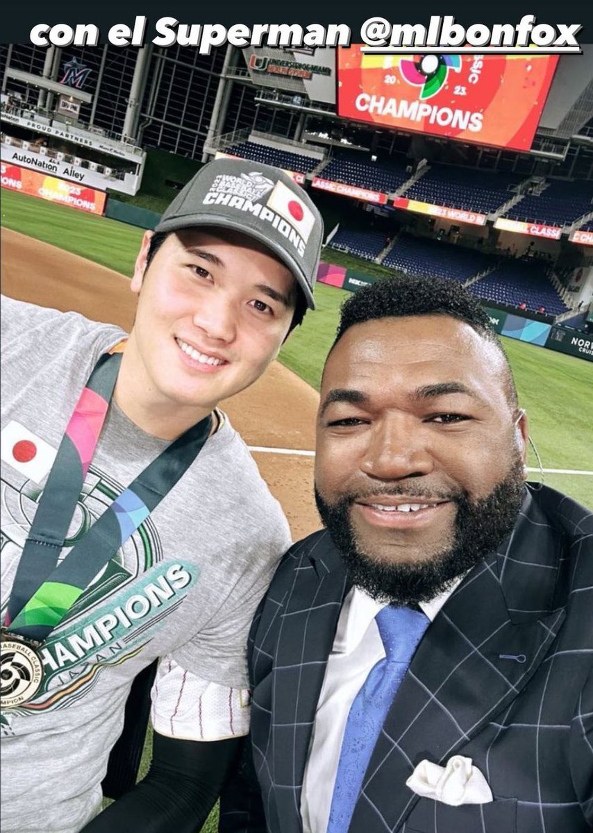 shoheisaveus's tweet photo. Shohei Ohtani with David Ortiz 

“with the Superman” https://t.co/HbSQH6b8U7
