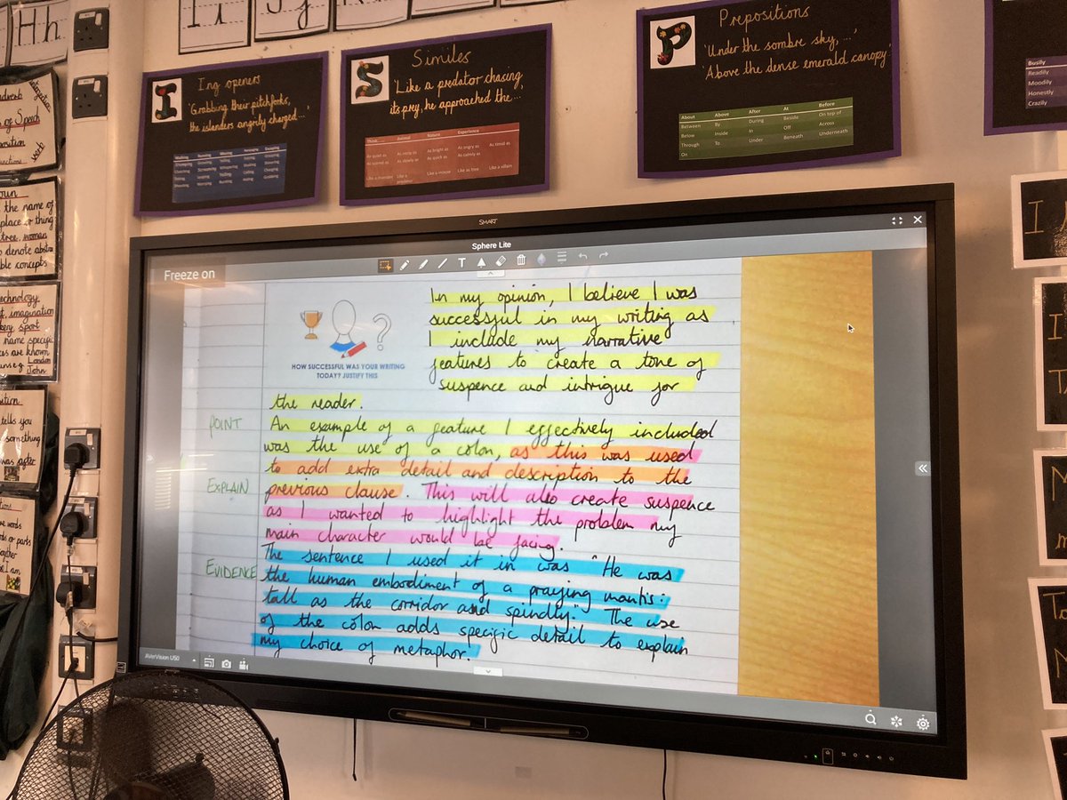 A great way to model effectively to the class is by the teacher having their own modelling books. This way they can write under the visualiser and highlight the features needed in the piece of work for children to clearly see. <a href="/foxfield/">FoxfieldPrimary</a> <a href="/IPAT_Edu/">The Inspire Partnership</a> <a href="/MrGoldFoxfield/">Mr Gold</a> <a href="/carpenter_rob/">Rob Carpenter</a>