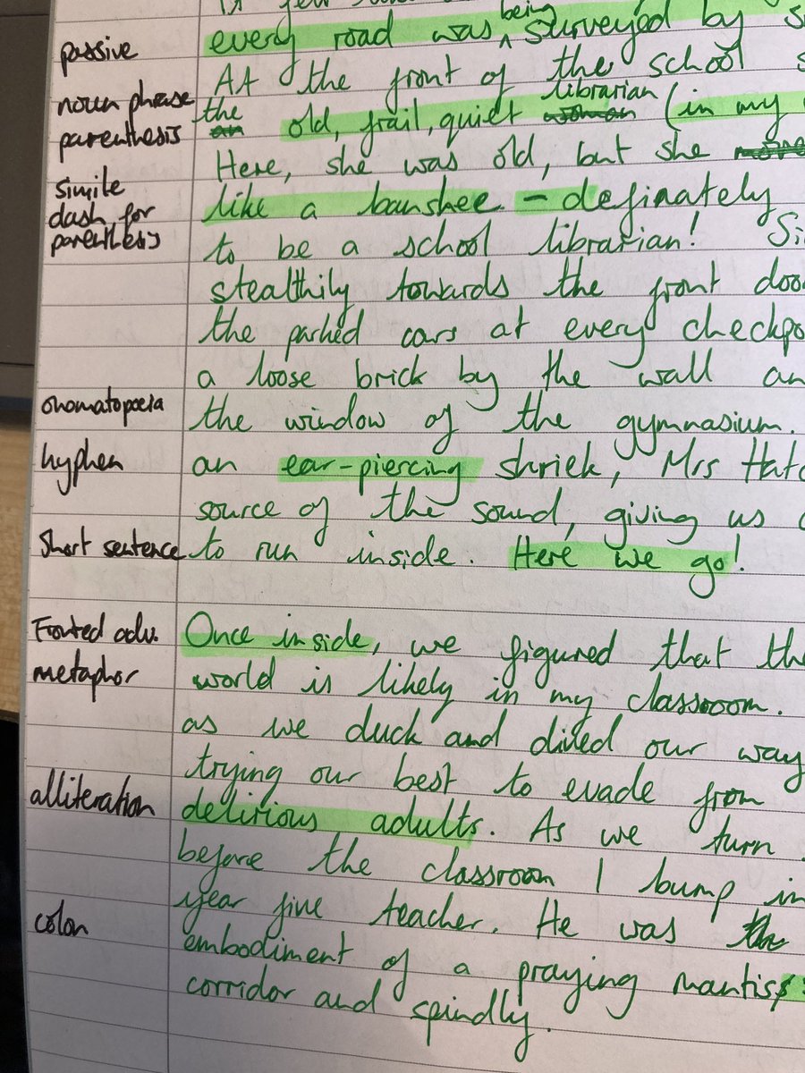 Willow_Foxfield's tweet photo. A great way to model effectively to the class is by the teacher having their own modelling books. This way they can write under the visualiser and highlight the features needed in the piece of work for children to clearly see. @foxfield @IPAT_Edu @MrGoldFoxfield @carpenter_rob https://t.co/DnjPgHBkGk