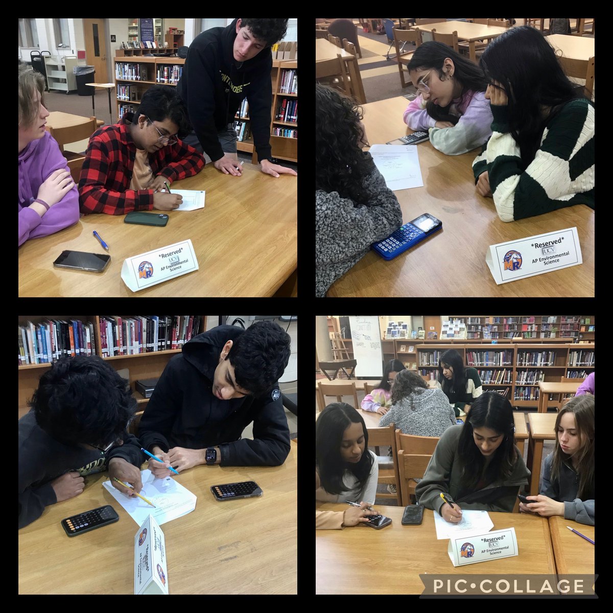 UCVirtualNC's tweet photo. UCVirtual students @MarvinRidgeHSNC are working smarter, not harder to get their math problems right for their AP Environmental Science class. Team work makes the dream work! #VirtuallyAwesome @UCPSNC  @AGHoulihan @SusanRodgersS4 @mrsdirvin https://t.co/Lm0Ke9mpxM