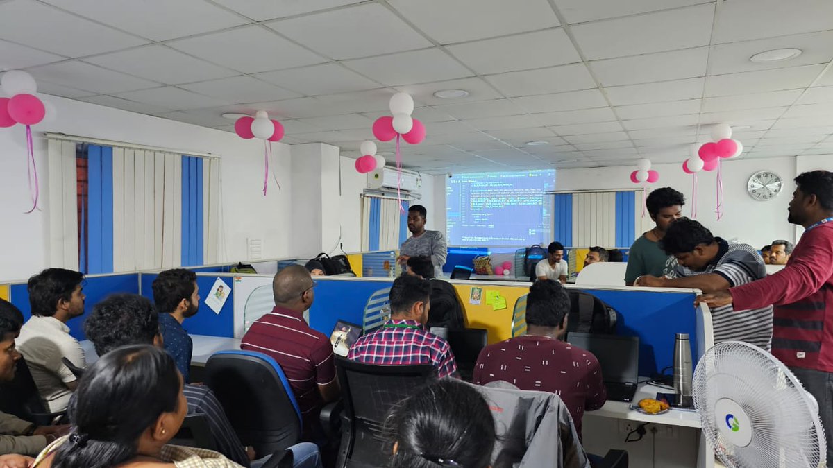 sssbiplus's tweet photo. #FunFridays just got even better at our #𝐒𝐒𝐒! Our #𝑻𝒆𝒄𝒉𝑻𝒂𝒍𝒌𝑺𝒆𝒔𝒔𝒊𝒐𝒏𝒔 are now more engaging and exciting than ever. Every Friday, our #team members get together to share their experiences and insights on the latest software trends and #technologies. https://t.co/YjqIMUKFlI