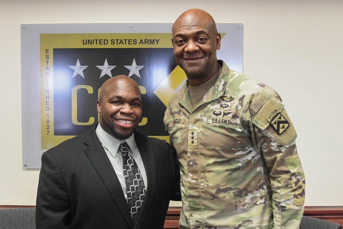 Yesterday, Lt. Gen. Milford Beagle, CAC CG, visited with Leavenworth Mayor Jermaine Wilson at the Fort Leavenworth, Combined Arms Center. <a href="/Beags_Beagle/">Milford H. Beagle, Jr.</a>