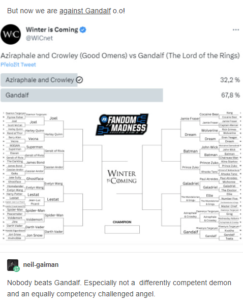 FYeahGoodOmens's tweet photo. :D Crowley is 'differently competent demon' and Aziraphale is 'an equally competency challenged angel' :D❤ #GoodOmens 

link to poll :) https://t.co/JJ5p4Rc4RB https://t.co/sLLlhVd2y8